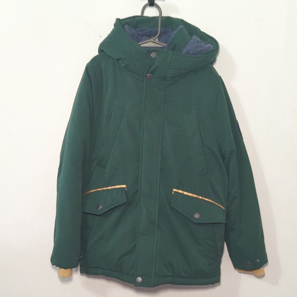 Vince Camuto Hooded Parka Forest Green Insulated Winter Boys Size S 8